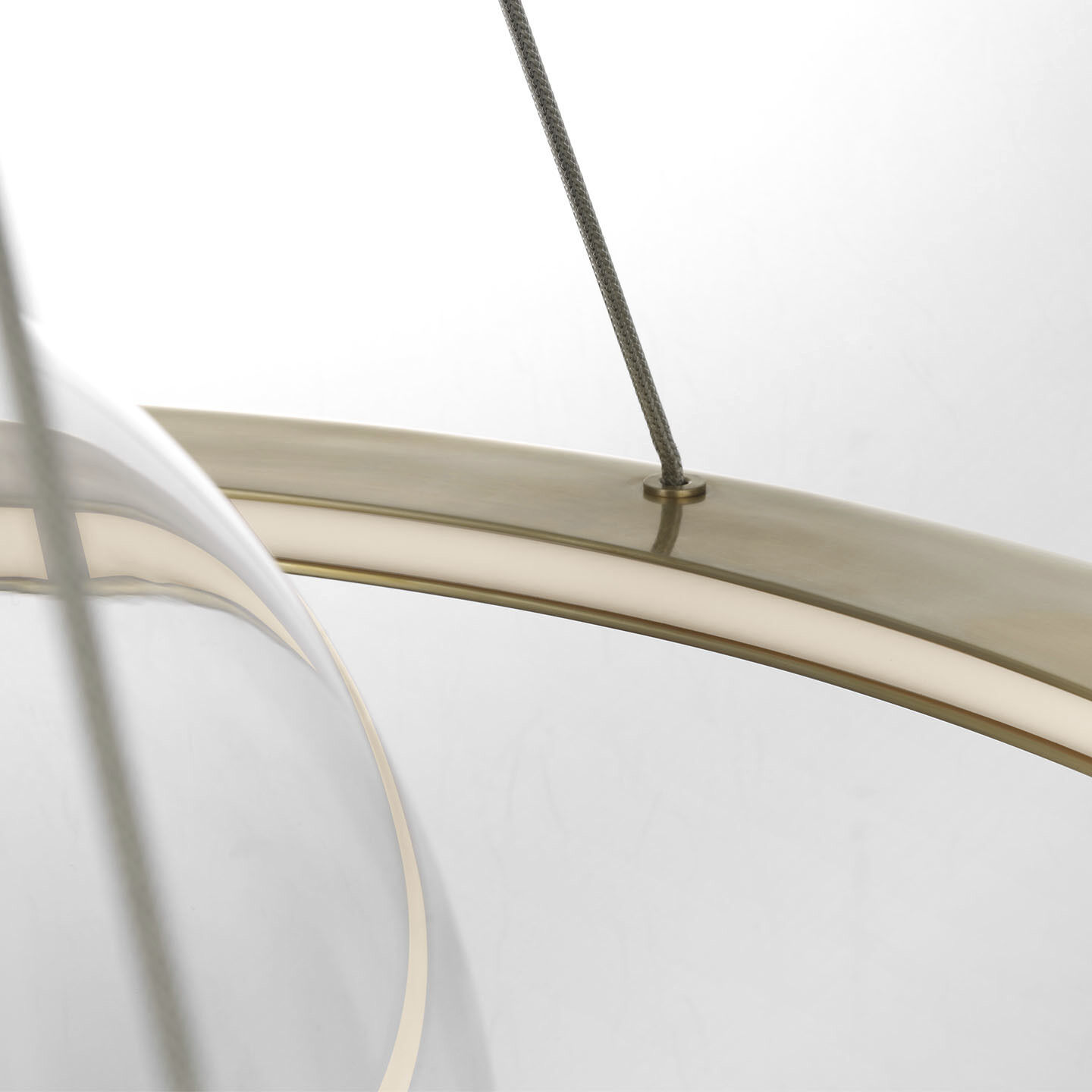 Barbara Barry Cosmos LED 27.5 inch Soft Brass Ring and Orb Chandelier Ceiling Light