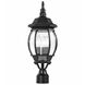 Central Park 3 Light 21 inch Textured Black Outdoor Post Lantern