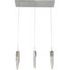Canada 3 Light 78 inch Chrome Island Lighting Ceiling Light 
