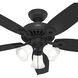 Builder 52 inch Matte Black with Matte Black/Greyed Walnut Blades Ceiling Fan