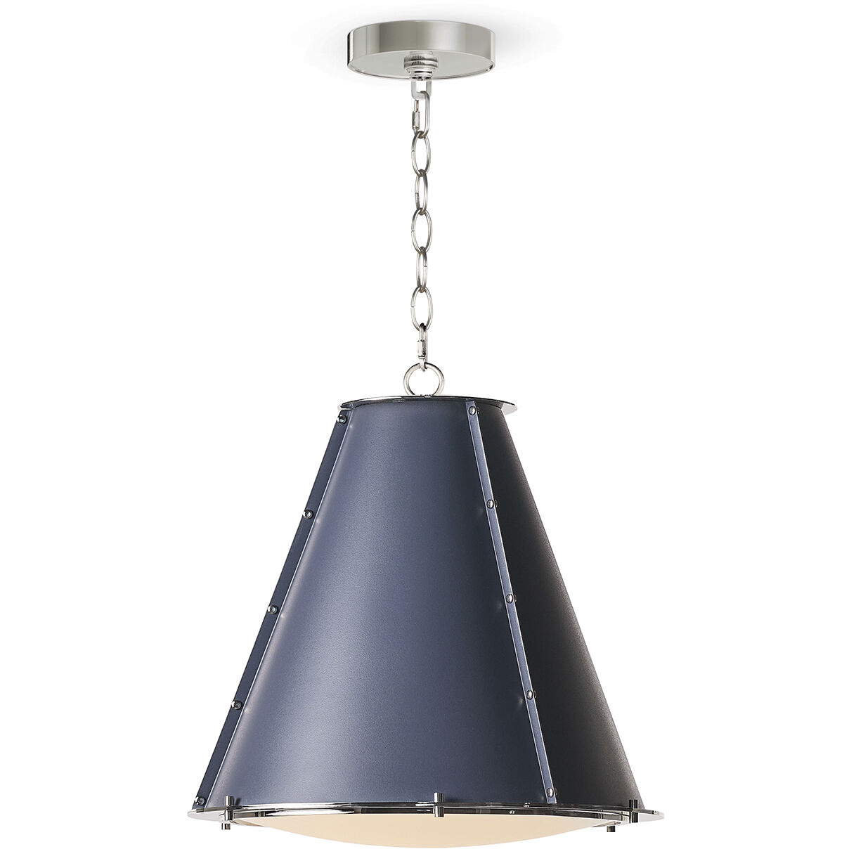 French Maid 1 Light 16 inch Blue and Polished Nickel Chandelier Ceiling Light