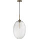 Aria 1 Light 12 inch Burnished Brass Pendant Ceiling Light