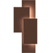 Offset Panels LED 21 inch Textured Bronze Indoor-Outdoor Sconce
