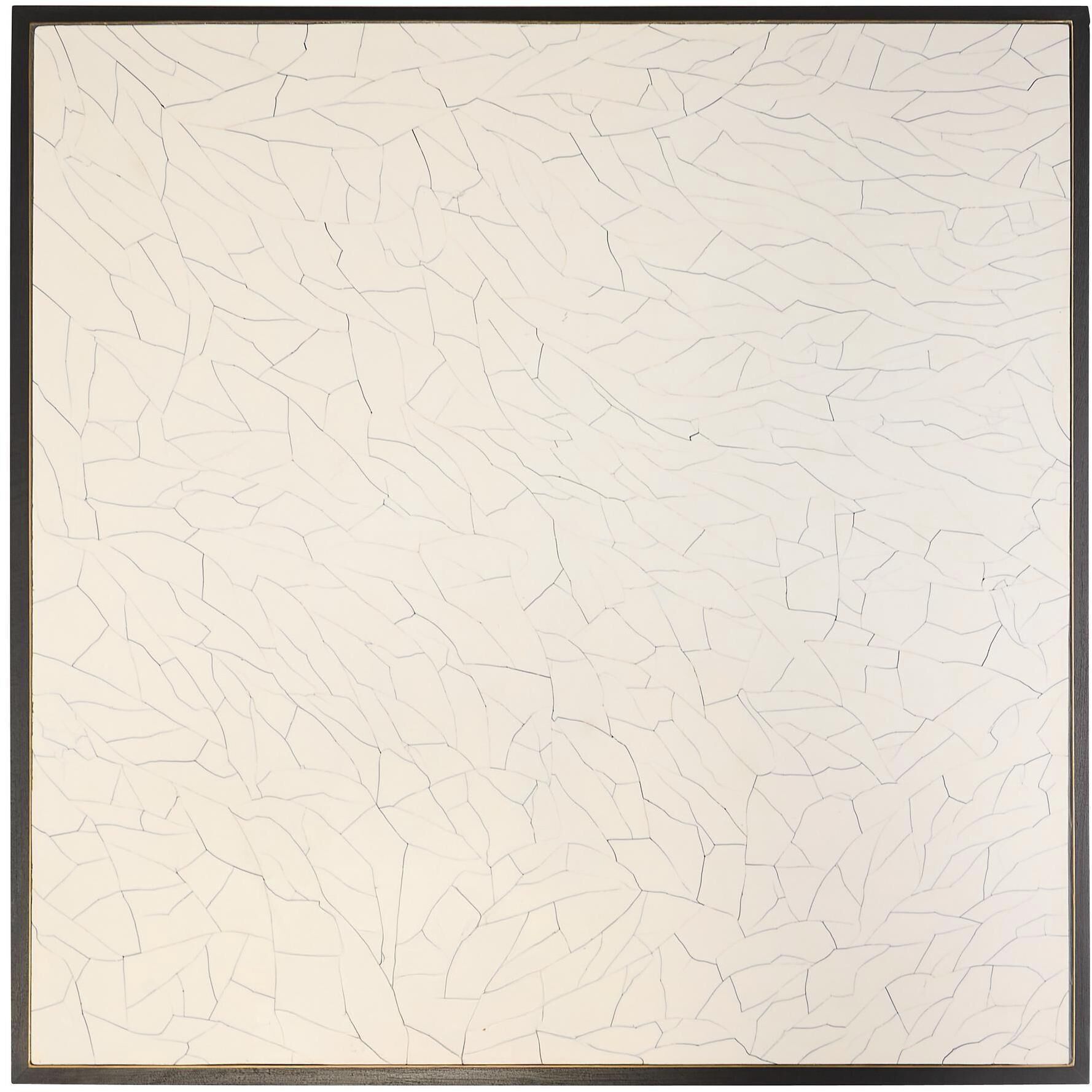 Montreal 48 X 16.5 inch Crackled Ivory and Ebony with Antique Brass Coffee Table