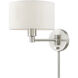 Allison 15 inch 60.00 watt Brushed Nickel Swing Arm Wall Lamp Wall Light
