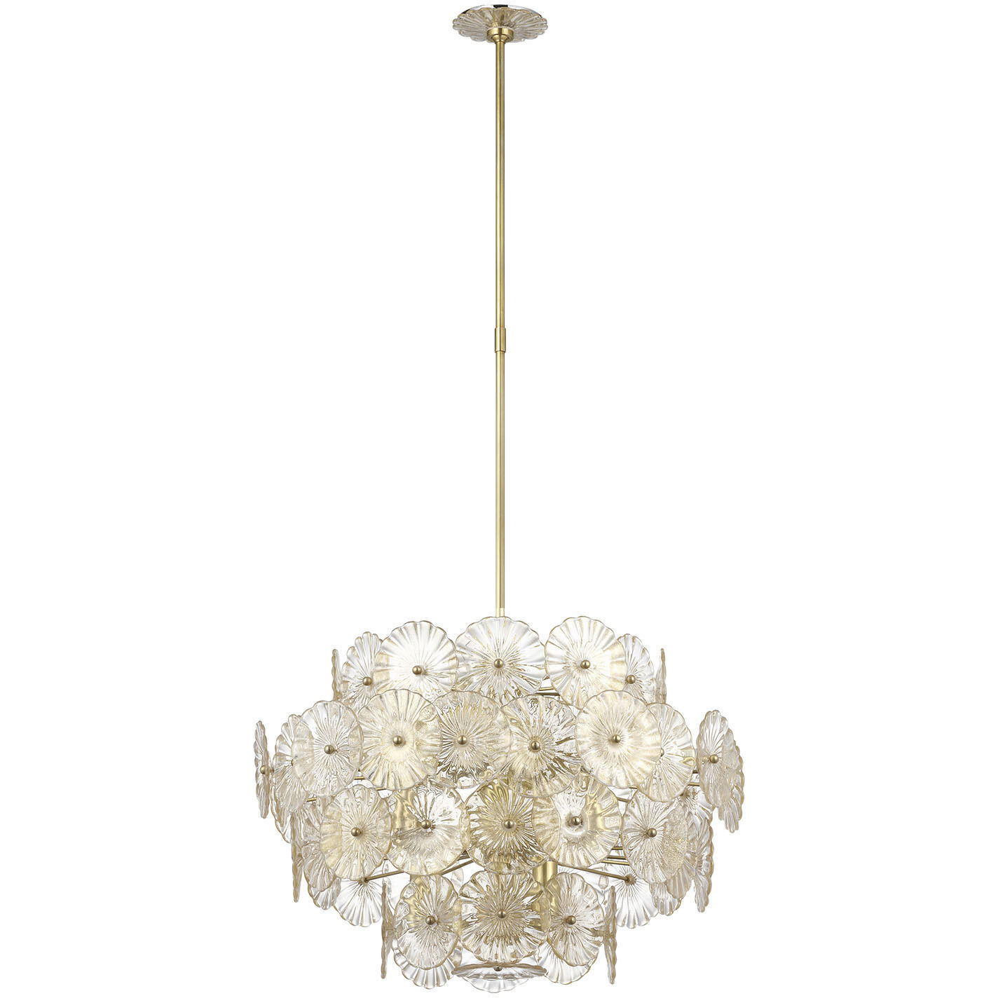 Julie Neill Gianna LED 24 inch Hand-Rubbed Antique Brass Chandelier Ceiling Light