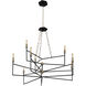 Bodie 9 Light 36 inch Havana Gold and Carbon Chandelier Ceiling Light