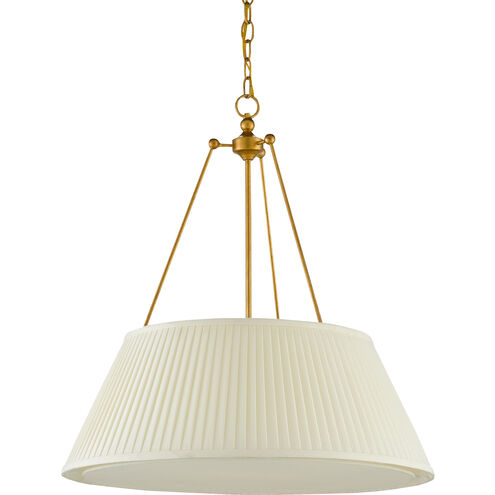 Lytham 1 Light 24.25 inch Antique Gold Leaf/White Pendant Ceiling Light