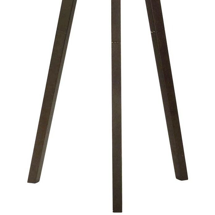 Tripod 58 inch 60.00 watt Pecan and Brushed Nickel Floor Lamp Portable Light
