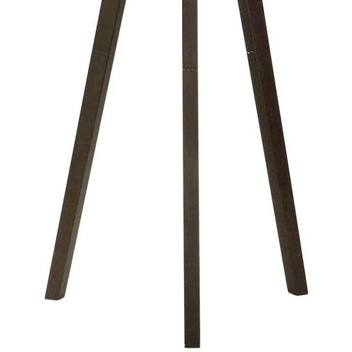 Tripod 58 inch 60.00 watt Pecan and Brushed Nickel Floor Lamp Portable Light