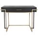 Evora 45.5 inch Matte Black and Gold Desk/Console