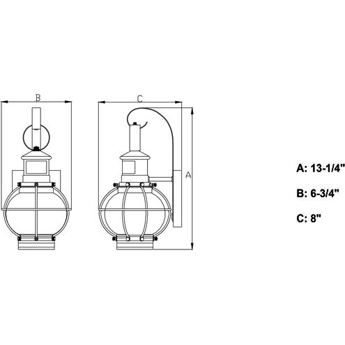 Chatham Textured Black Outdoor Motion Sensor