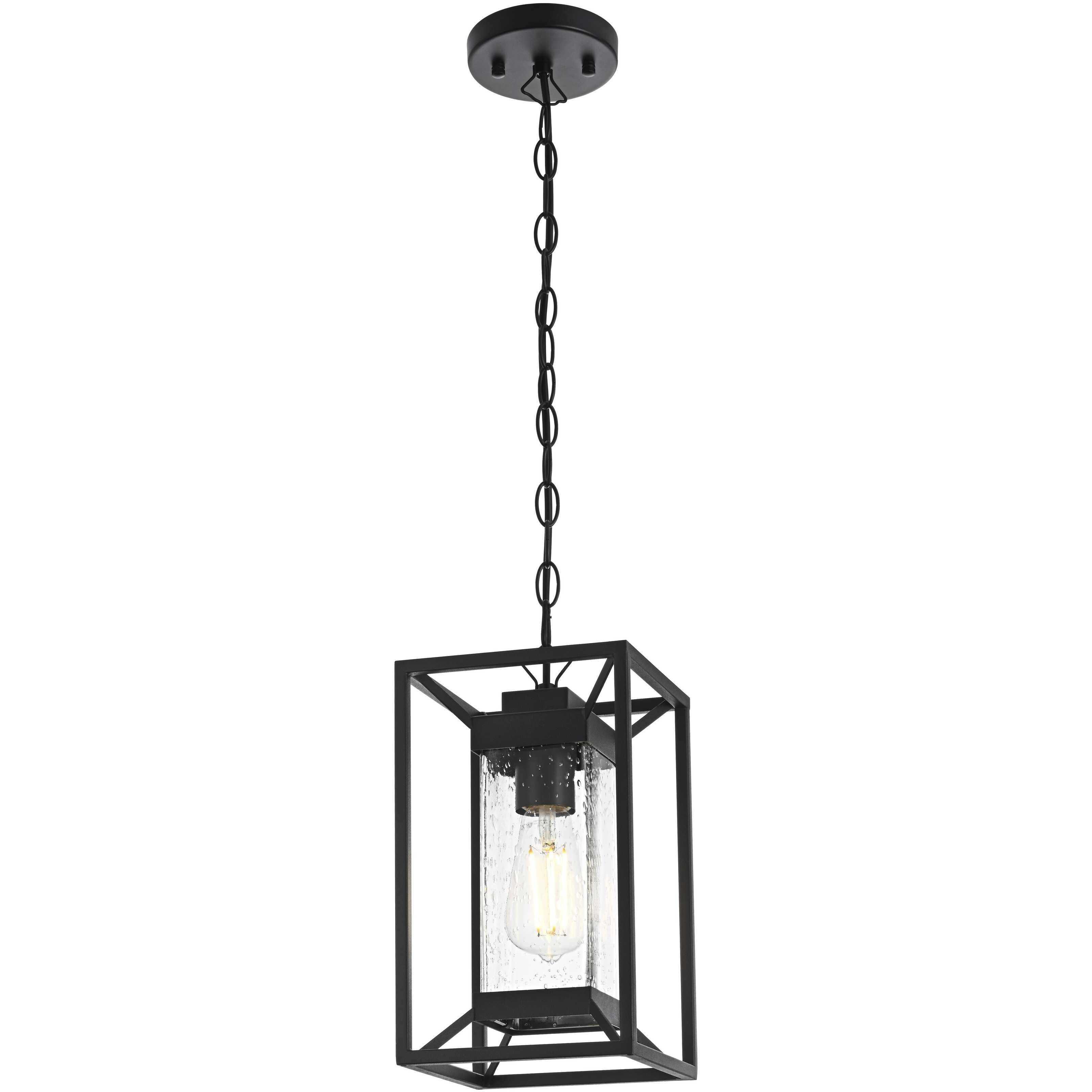 Willington 1 Light 7 inch Black Outdoor Pendant