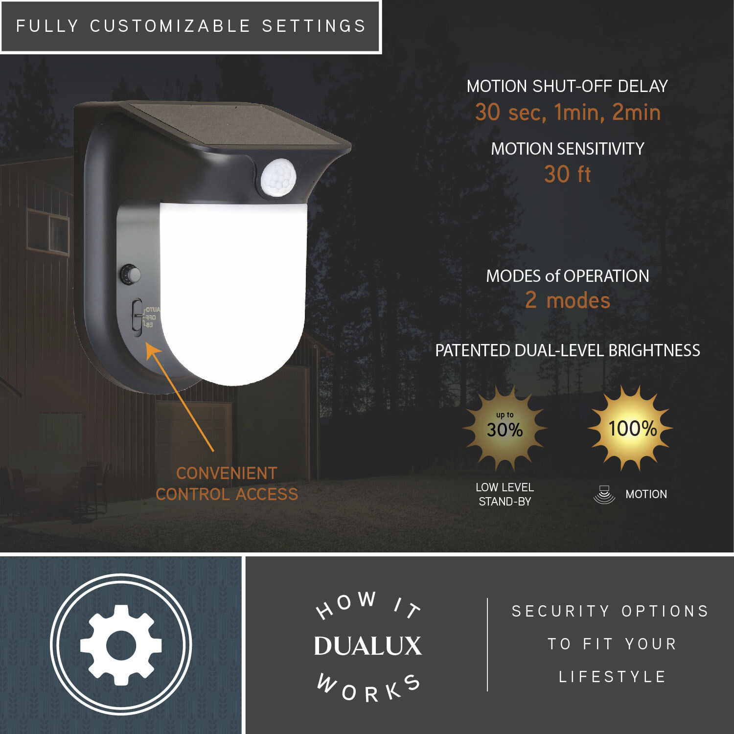 Outdoor Security Black Outdoor Motion Sensor