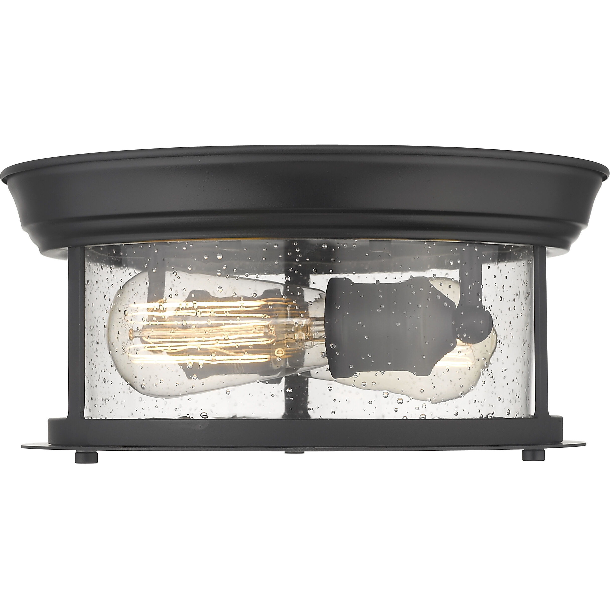 Sonna 2 Light 11 inch Matte Black Flush Mount Ceiling Light