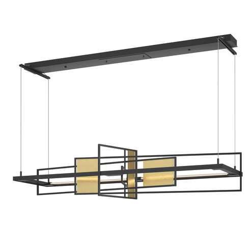 Summer LED 54.2 inch Black and Modern Brass Pendant Ceiling Light in Black/Modern Brass