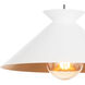 Viggo 1 Light 16 inch White Pendant Ceiling Light, Small