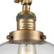 Franklin Restoration XX-Large Beacon 1 Light 12 inch Brushed Brass Semi-Flush Mount Ceiling Light in Clear Glass, Franklin Restoration