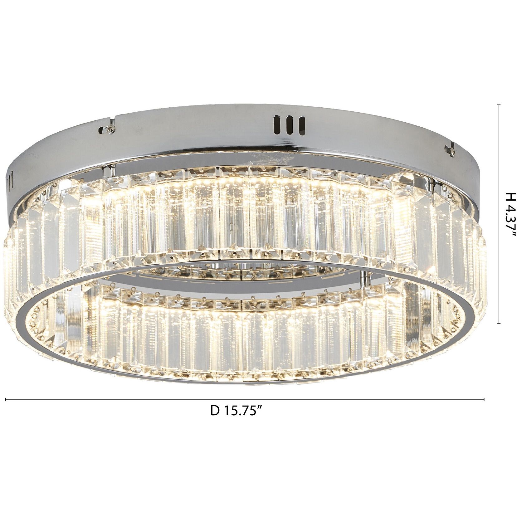 Canada LED 15.75 inch Chrome Flush Mount Ceiling Light
