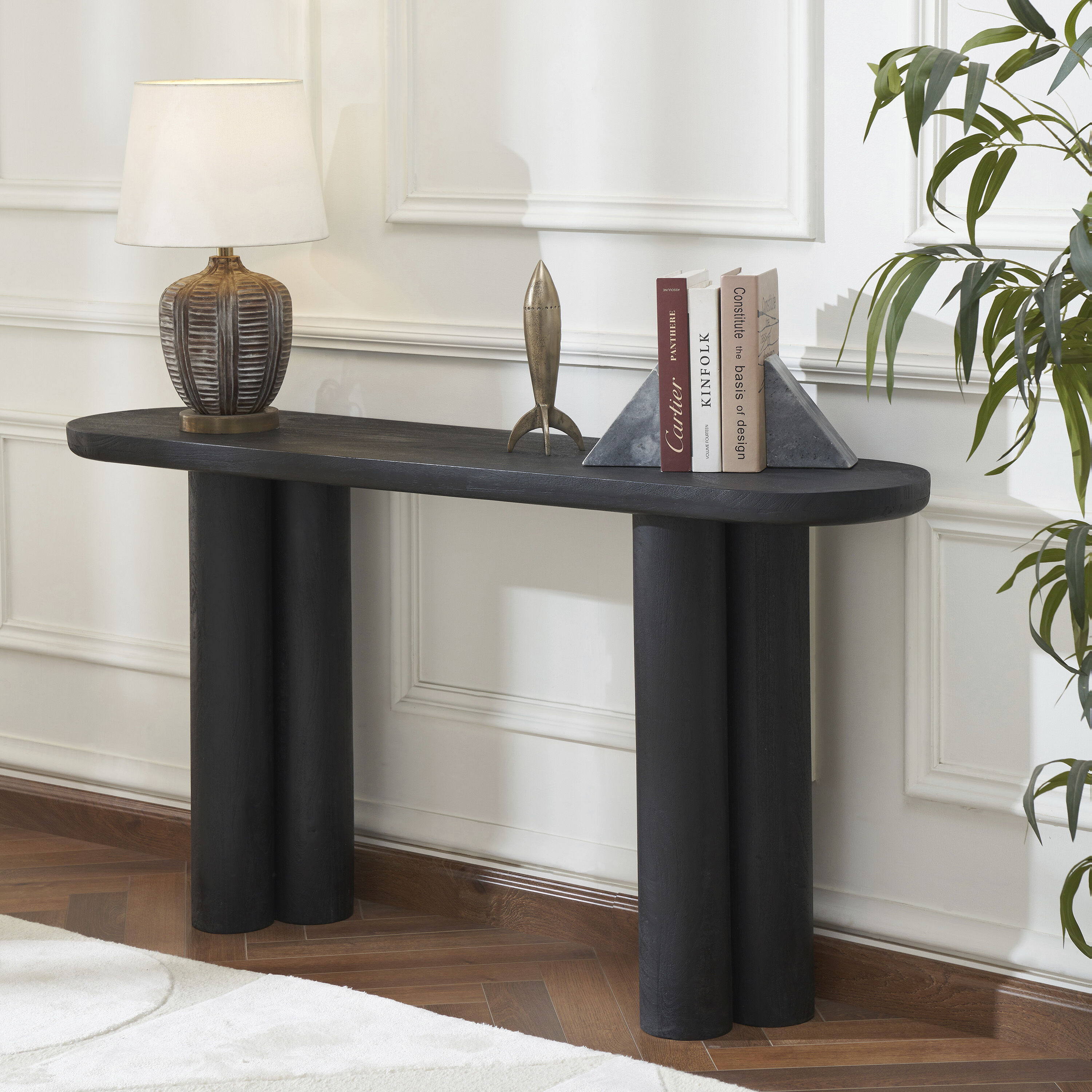 Dayna 60 inch Black Console Table