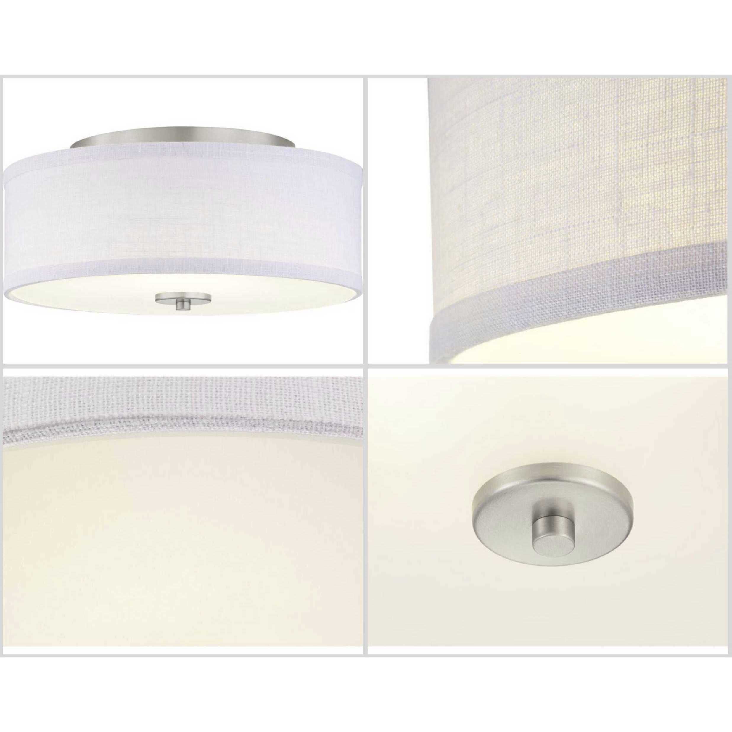 Inspire LED LED 13 inch Brushed Nickel Flush Mount Ceiling Light, Progress LED