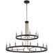 Clayton Family LED 42 inch Matte Black Chandelier Ceiling Light