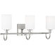 Oak Moore 3 Light 23.88 inch Chrome Bath Vanity Wall Light