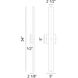 Zayden LED 34 inch Matte White Outdoor Wall Light