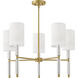 Anika 5 Light 28 inch Lacquered Brass Chandelier Ceiling Light