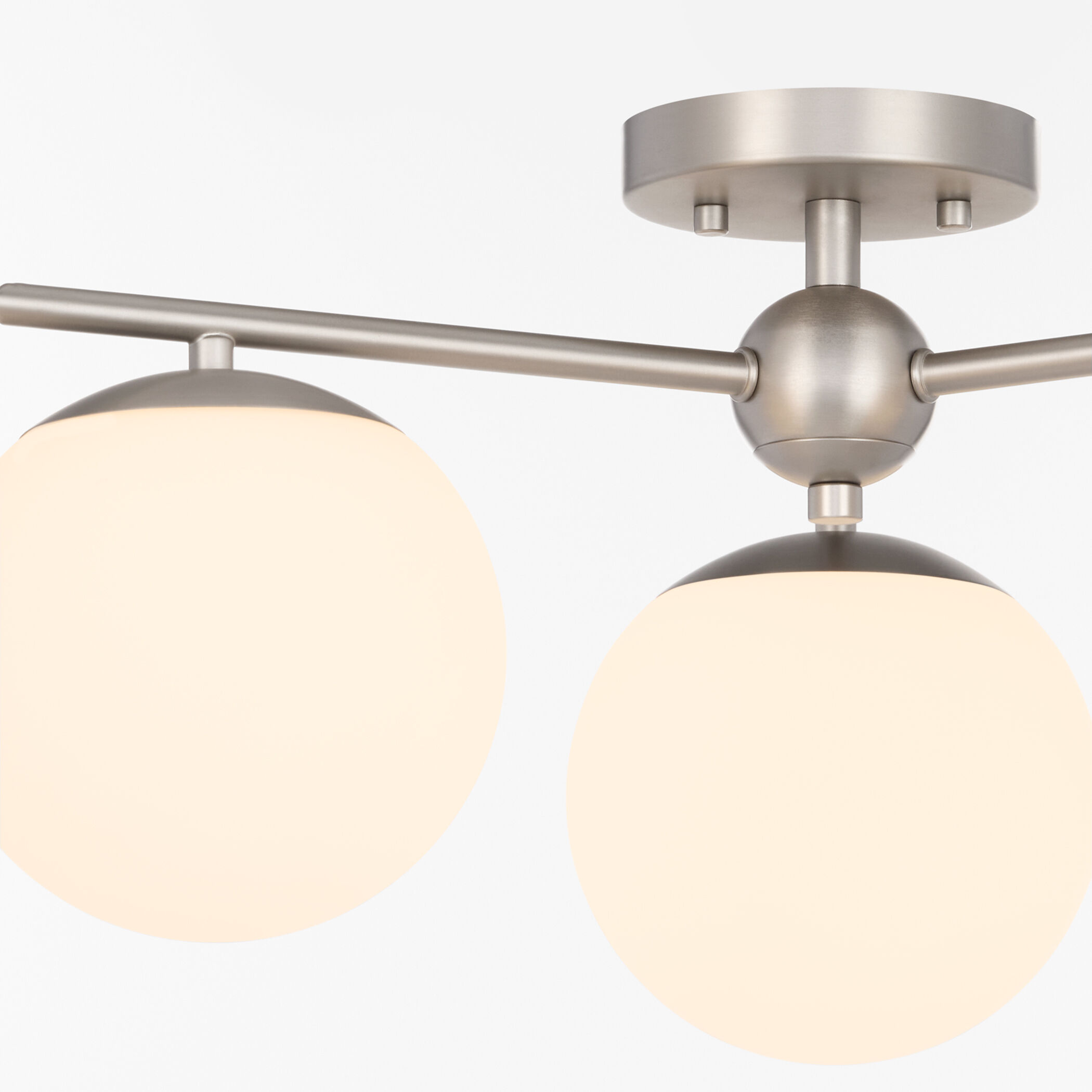 Jasper 3 Light 22 inch Satin Nickel Semi-Flush Mount Ceiling Light