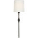 Studio VC Dauphine 1 Light 5.5 inch Aged Iron Sconce Wall Light in Linen