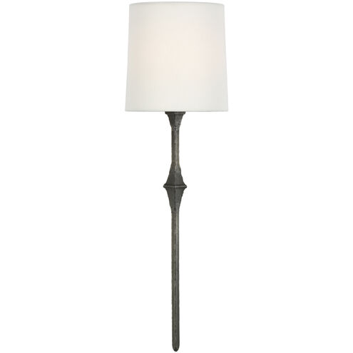Studio VC Dauphine 1 Light 5.5 inch Aged Iron Sconce Wall Light in Linen