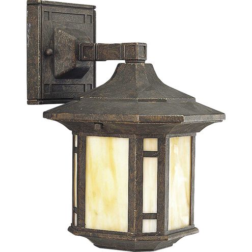 Arts And Crafts 1 Light 11 inch Weathered Bronze Outdoor Wall Lantern, Small