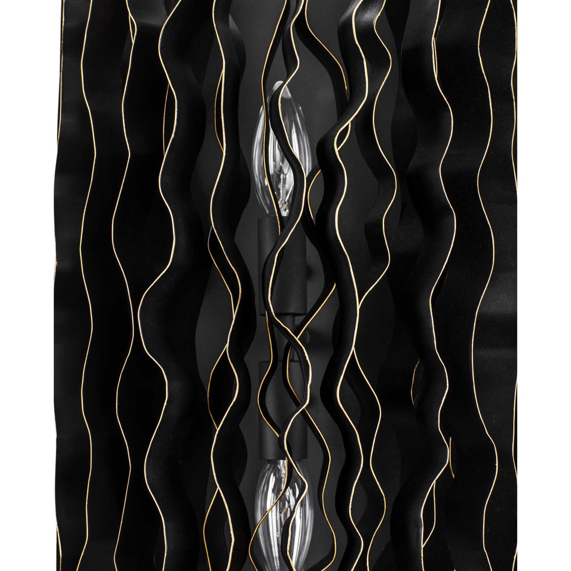 Estela 2 Light 10 inch Matte Black and French Gold Wall Sconce Wall Light, Smithsonian Collaboration
