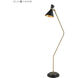 Virtuoso 60 inch 60.00 watt Black with Aged Brass Floor Lamp Portable Light