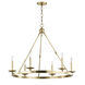 Allendale 6 Light 35.75 inch Aged Brass Chandelier Ceiling Light
