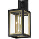Neoclass 4 Light 29 inch Black and Gold Outdoor Wall Mount