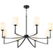 Ayala 8 Light 44 inch Matte Black Chandelier Ceiling Light