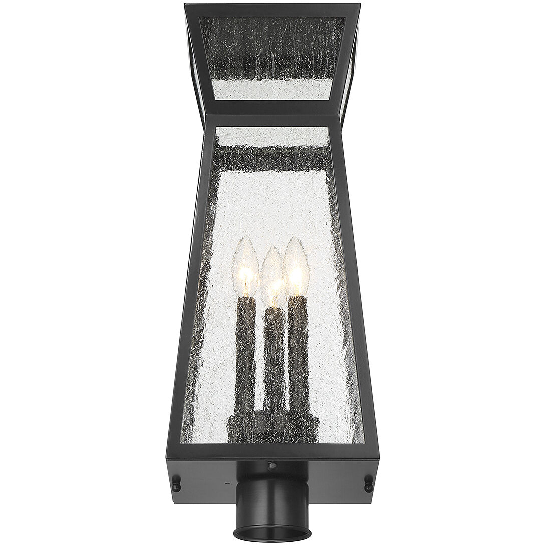 Millford 3 Light 23.25 inch Black Outdoor Post Lantern