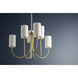 Harlem 6 Light 27.5 inch Aged Brass Chandelier Ceiling Light
