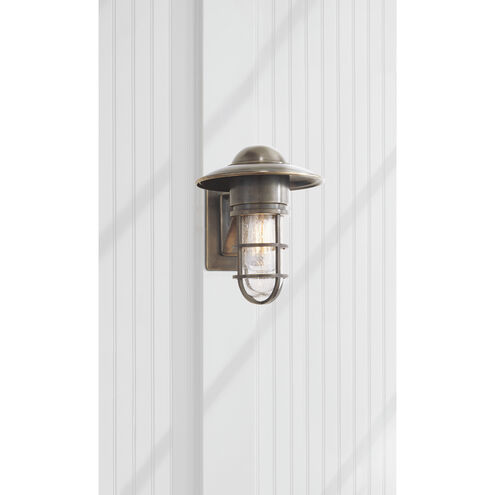 Chapman & Myers Marine2 1 Light 10.5 inch Bronze Outdoor Wall Light in Seeded Glass