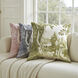 Reverie Toile 24 inch Verdant and Ivory Pillow in 24" x 24"