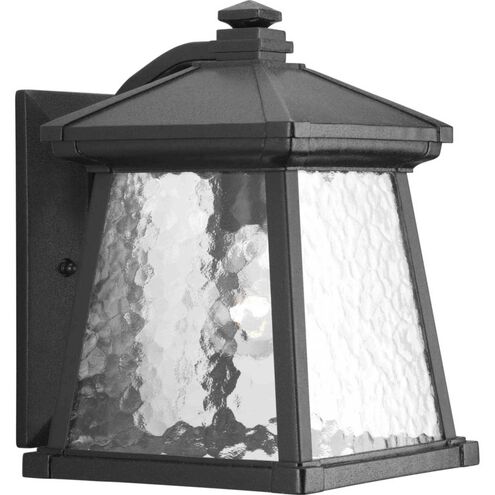 Mac 1 Light 12 inch Textured Black Outdoor Wall Lantern, Medium