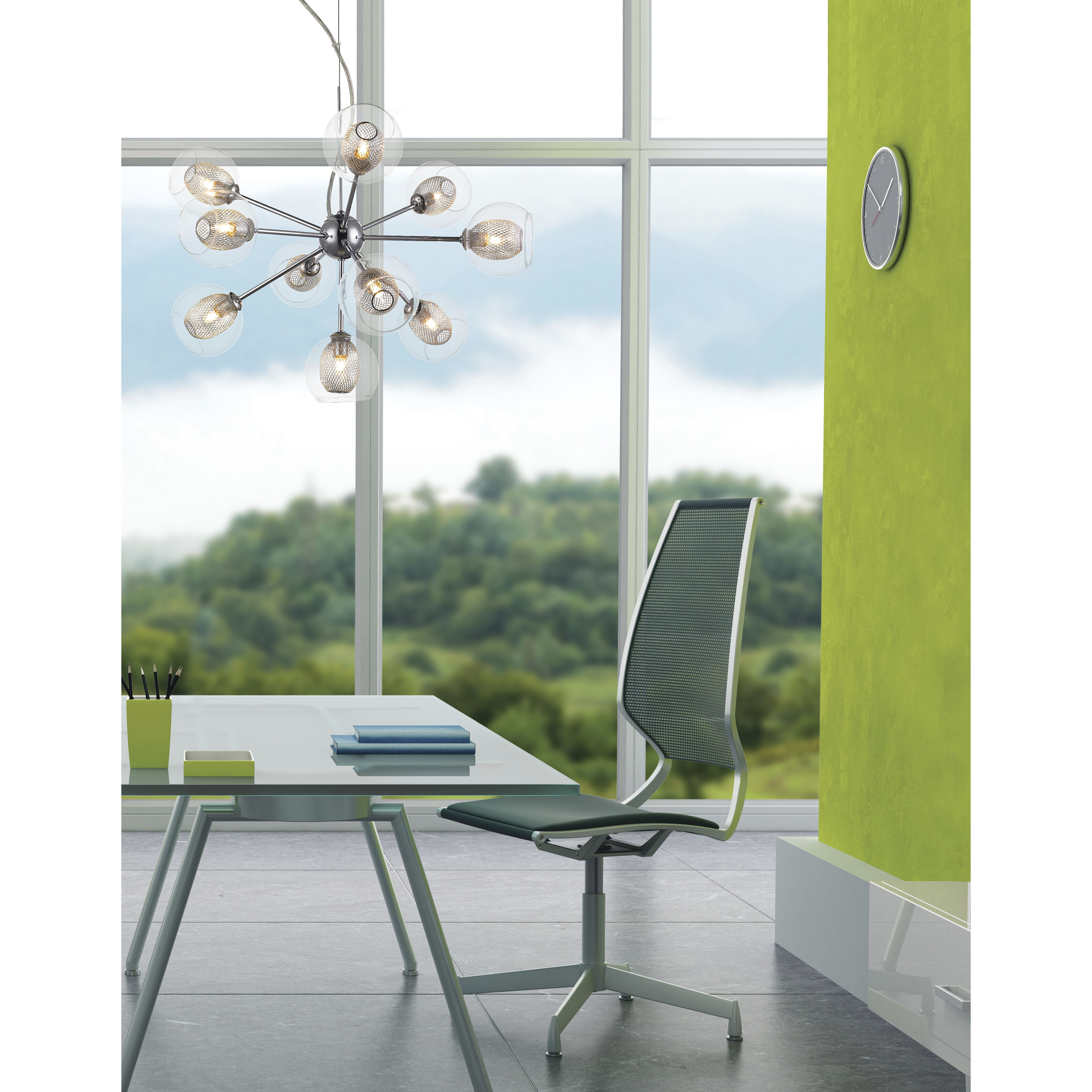 Auge 10 Light 22.5 inch Chrome Chandelier Ceiling Light