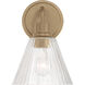Pleated 1 Light 7.13 inch Premium Bronze Wall Sconce Wall Light