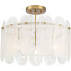 Oldmill 3 Light 18.25 inch Legacy Brass Semi Flush Ceiling Light