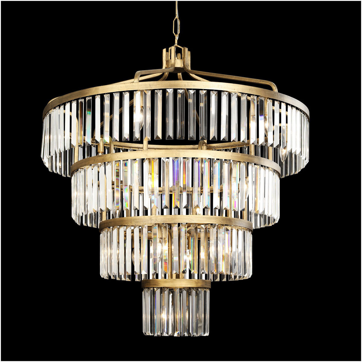 Social Club 19 Light 36 inch Gold Chandelier Ceiling Light