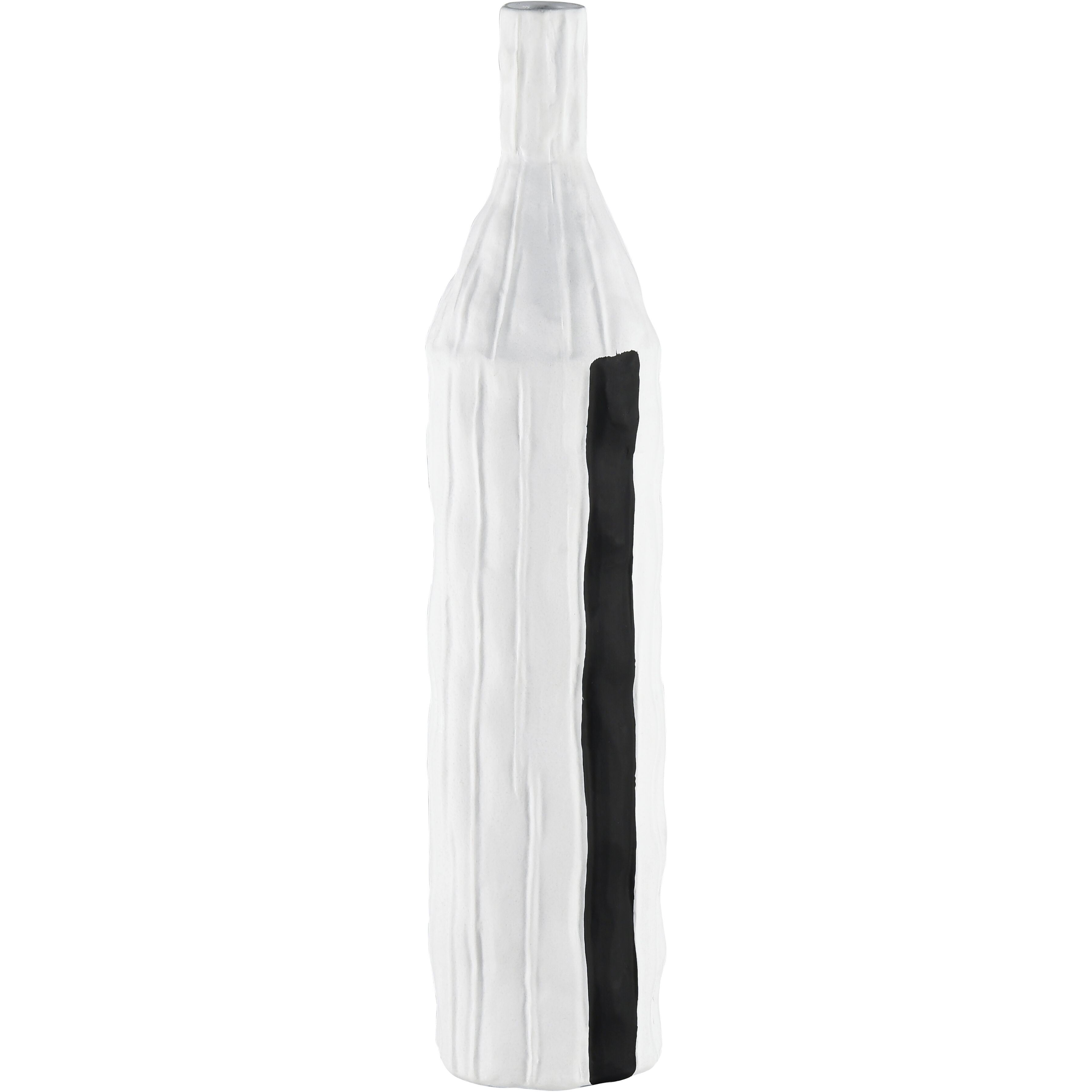 Carter 19.75 X 4.25 inch Vase in White with Black