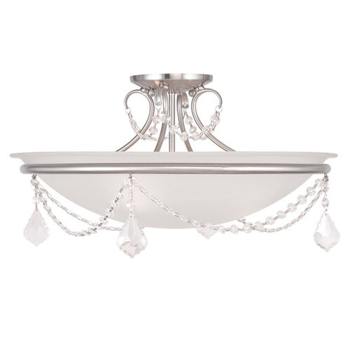 Chesterfield/Pennington 3 Light 20 inch Brushed Nickel Semi-Flush Mount Ceiling Light