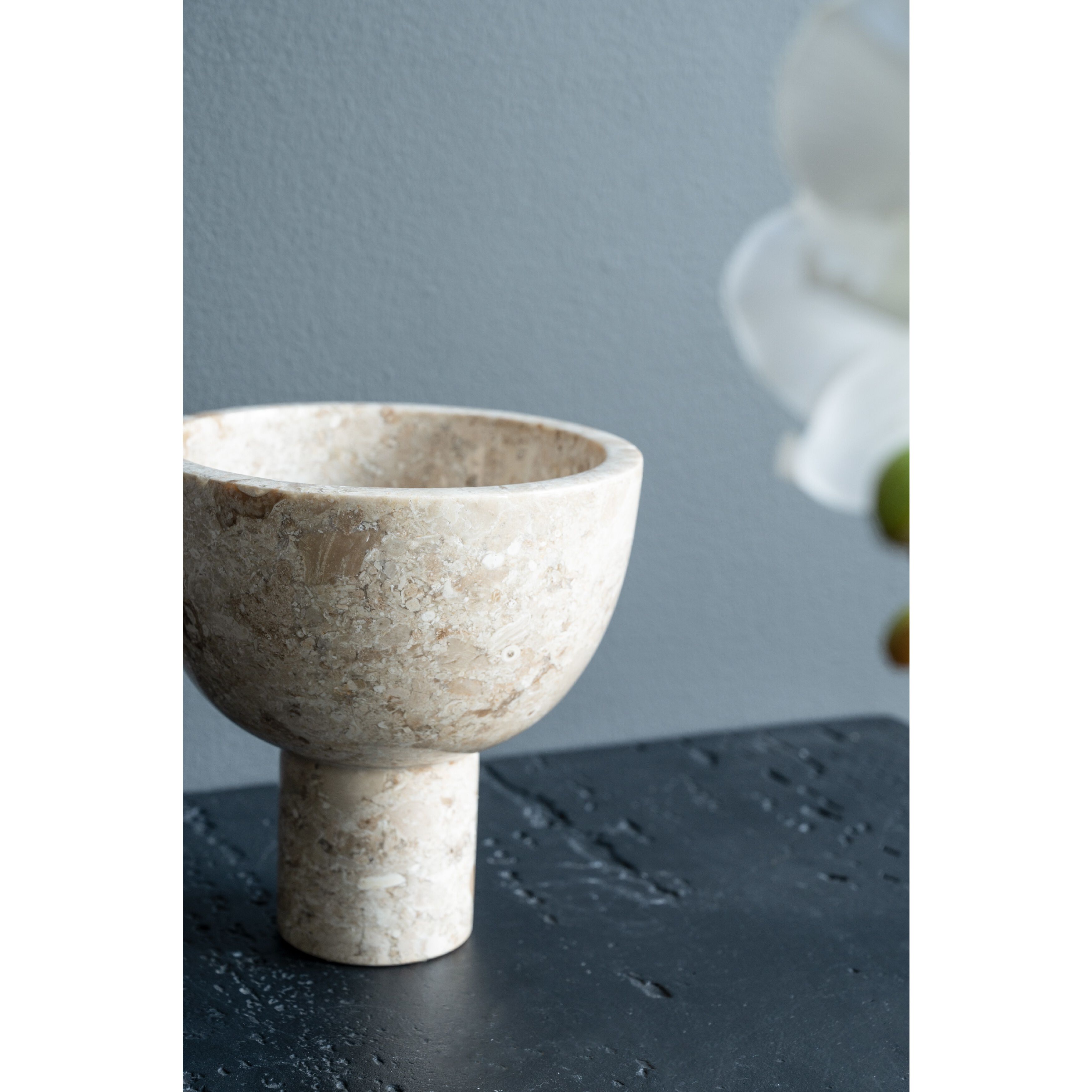 Anita Cream Pedestal Bowl